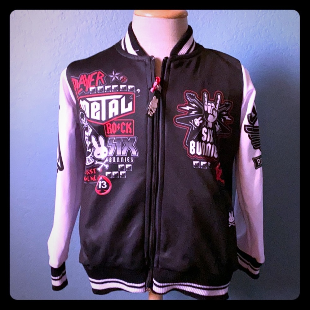Kids bomber jacket future of metal size 2 year.